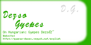 dezso gyepes business card